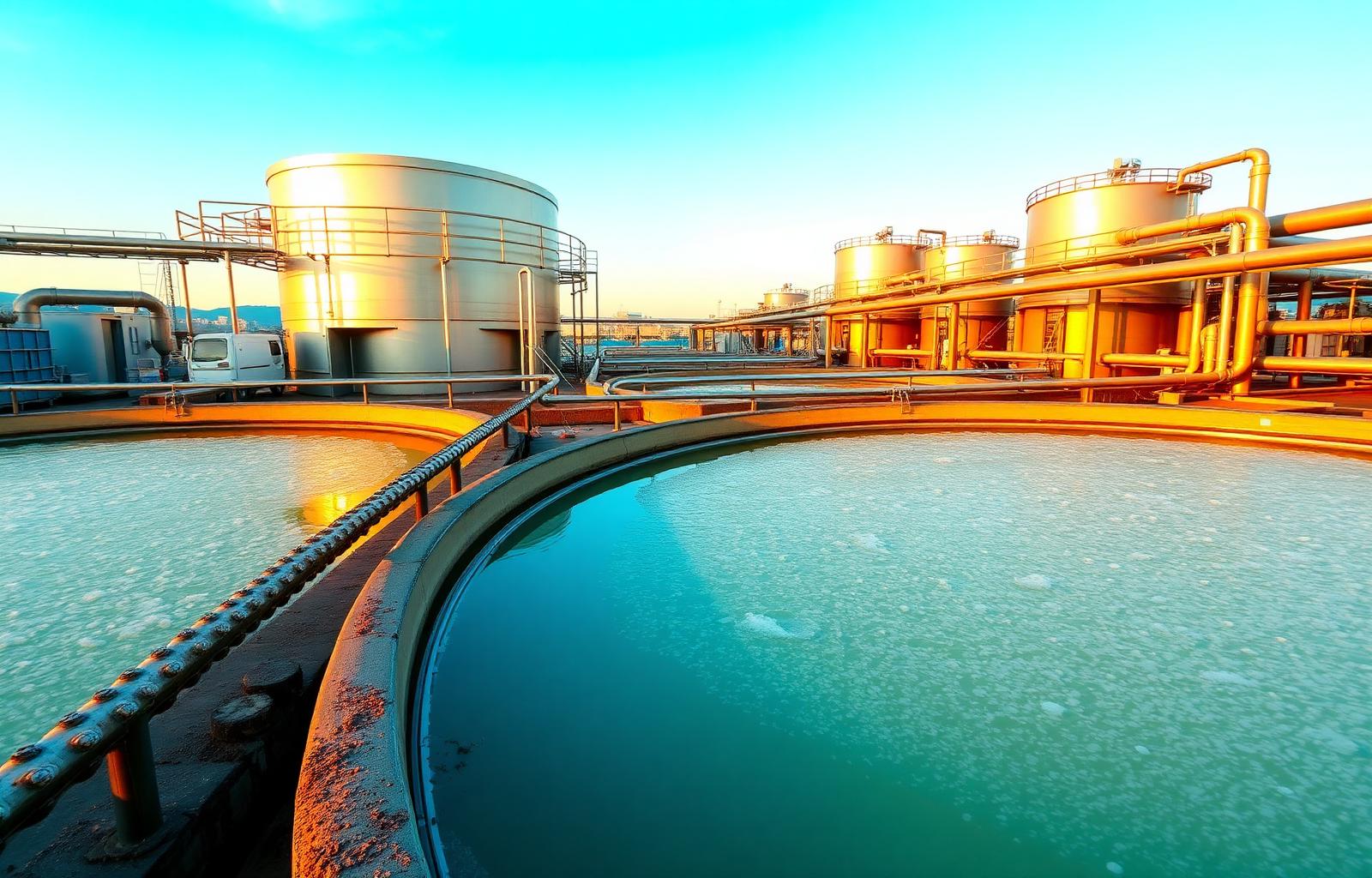 Modern wastewater treatment plant